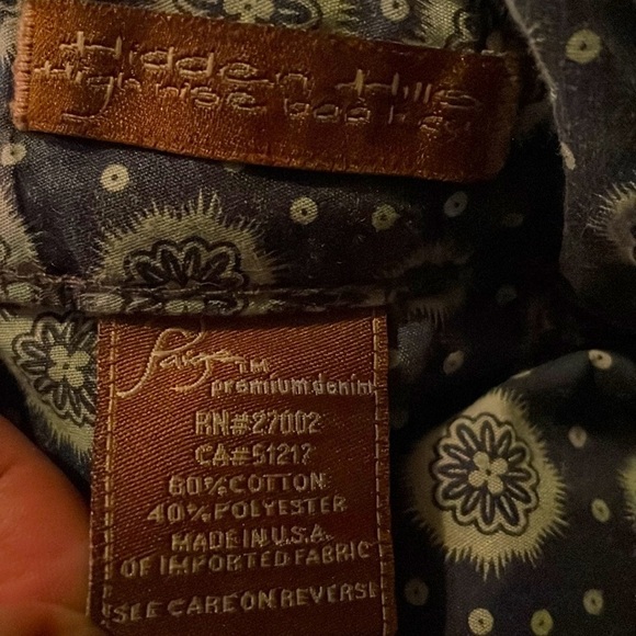 Paige Hidden Hills Denim Dark Wash Jeans Size 30 x 33 Flare - Picture 7 of 10